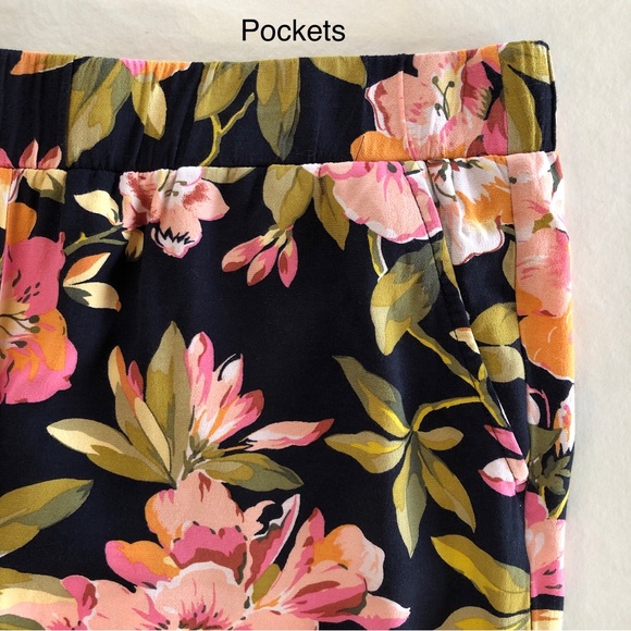 LOFT Floral Lightweight Wide Leg Pants (M) - Picture 11 of 14